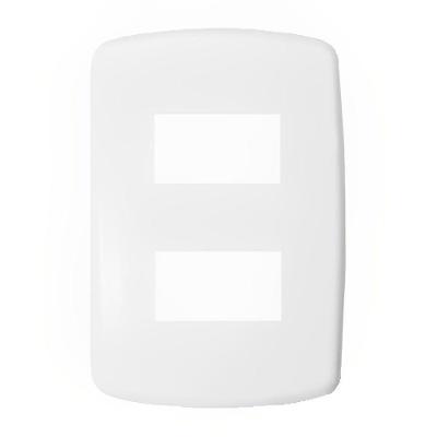 Placa 4x2 2 Modulos Com Suporte Branco - Dc-8100-38 - Dicompel