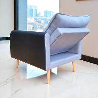 Poltrona Reclinável 3 Posições Com Puff Roma Em Linho Premium Grafite Preto Com Puff Roma - 2