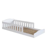 Cama Infantil Montessoriana Com Grades De Proteção Laterais Branco - 2