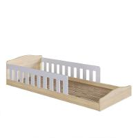 Cama Infantil Montessoriana Com Grades Laterais Branco - Carvalho-branco - 2