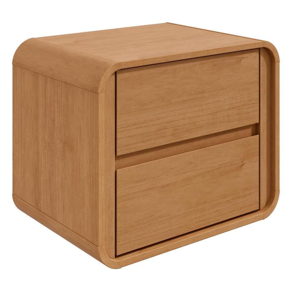 Mesa De Cabeceira 2 Gavetas Easy Like Amendoa Clean - 2