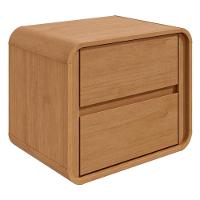 Mesa De Cabeceira 2 Gavetas Easy Like Amendoa Clean - 2