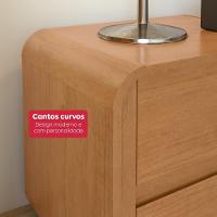 Mesa De Cabeceira 2 Gavetas Easy Like Amendoa Clean