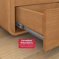 Mesa De Cabeceira 2 Gavetas Easy Like Amendoa Clean - 5