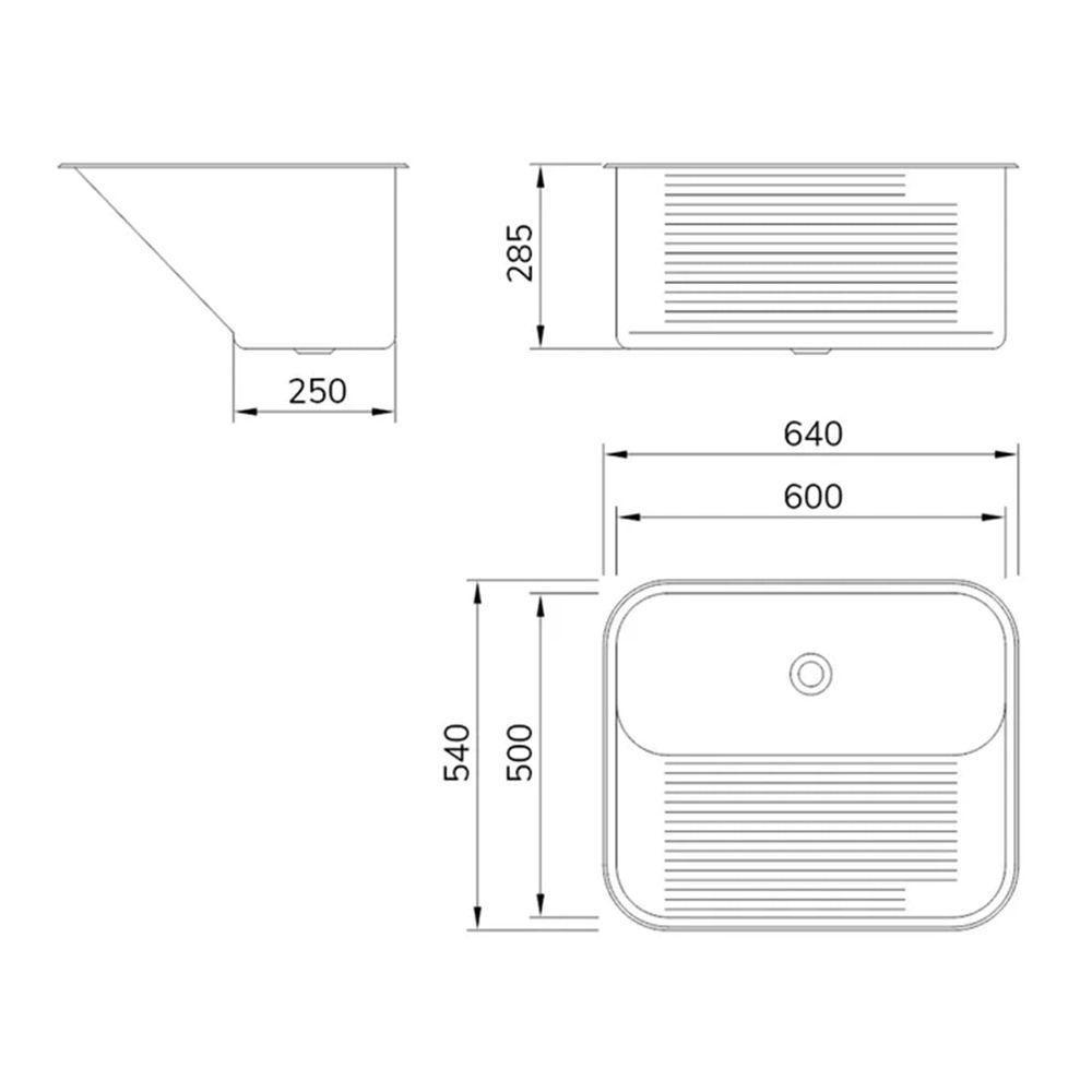 Tanque Mekal 60 Litros Em Aço Inox Alto Brilho 60x50x28,5 Cm Ct60 - 5