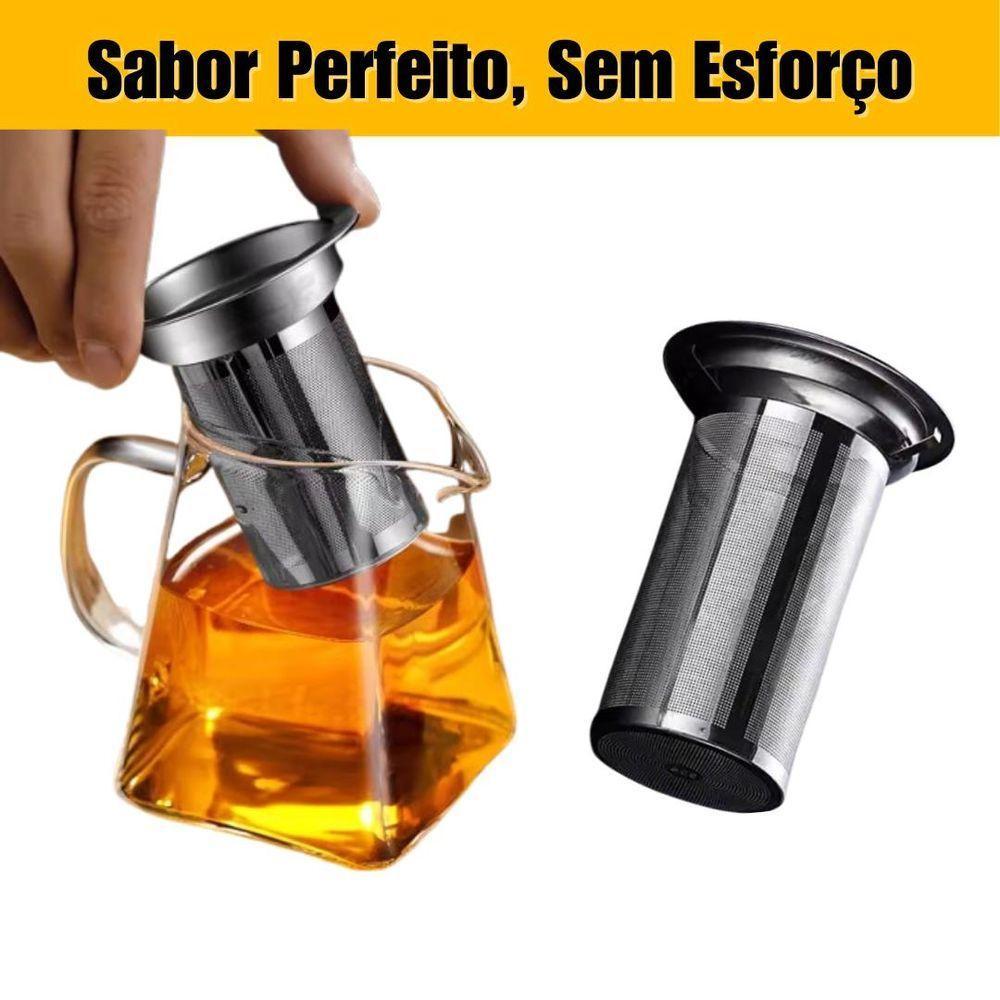 Chaleira De Vidro Com Infusor 350ml Chá - 5