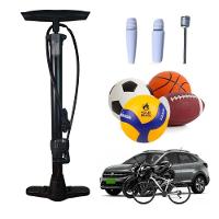 Bomba Ar Manual Encher Pneus Com Manômetro 2 Bicos Boia - 1