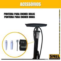 Bomba Ar Manual Encher Pneus Com Manômetro 2 Bicos Boia - 3