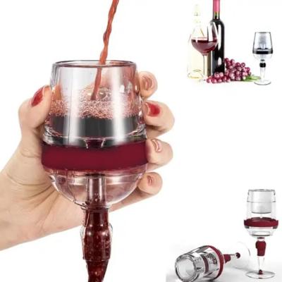Aerador Vinho Taca Decanter Oxigenador Filtro Portatil Luxo Em Acrilico