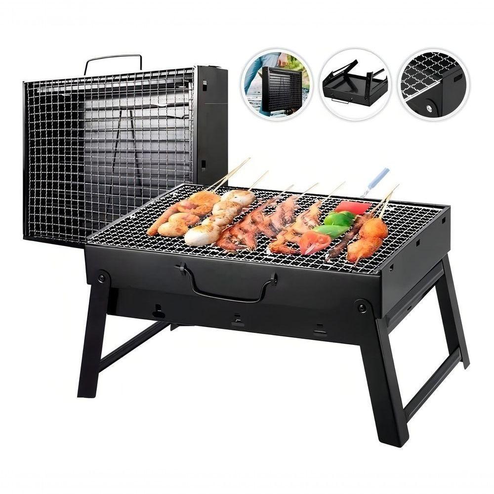 Mini Churrasqueira Portatil Dobrável Com Gaveta 33cm - 1