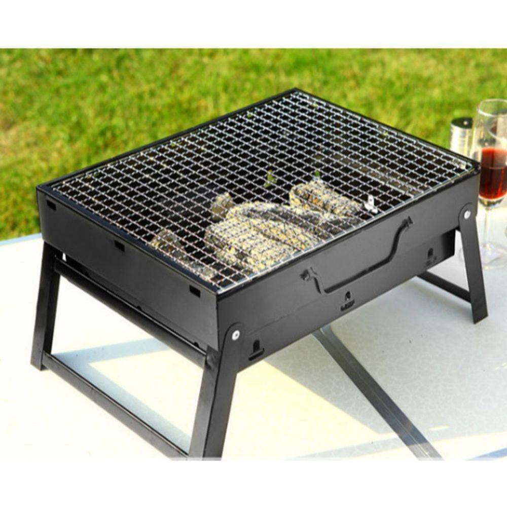 Mini Churrasqueira Portatil Dobrável Com Gaveta 33cm - 4