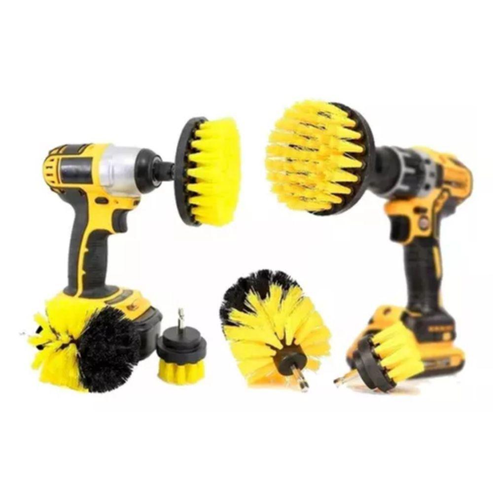 Jogo De Escovas Rotativa 3 Peças Nylon - 1