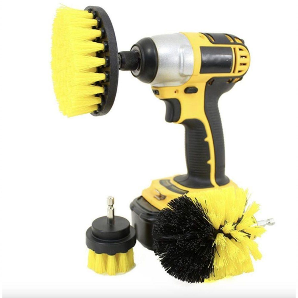 Jogo De Escovas Rotativa 3 Peças Nylon - 9