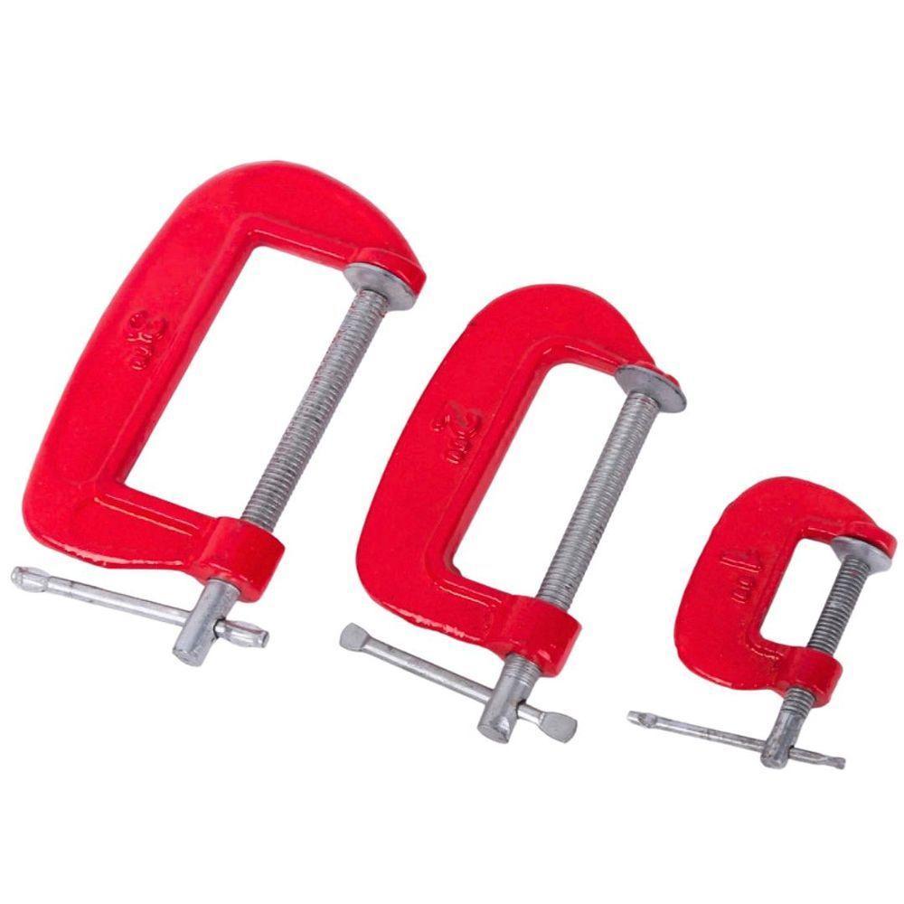 Kit 3 Grampos Tipo C Marceneiro Profissional Marcenaria - 6