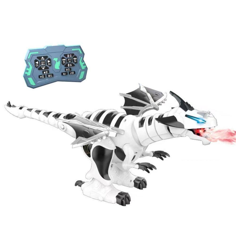 Dinossauro Robo Controle Remoto Gigante Dragao Solta Fumaca - 1