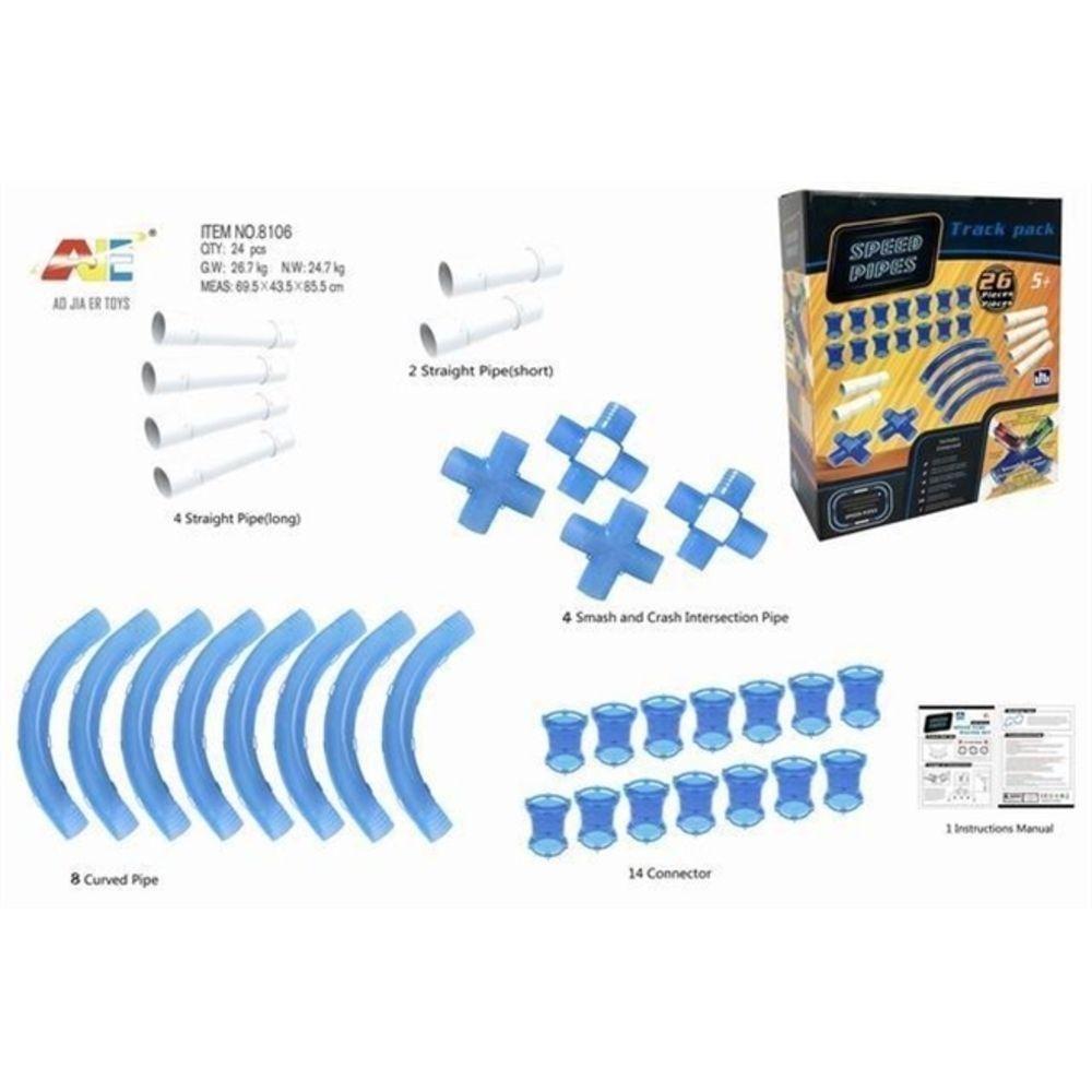 Kit Pista Corrida Tubular Autodromo Tubos Carrinho Infantil - 2