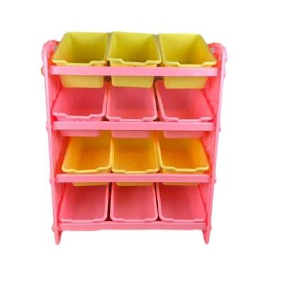 Estante Bau Organizador Brinquedos Nicho Colorido Caixas 12