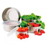 Jogo De Potes Aço Inox 5 Peças - 1