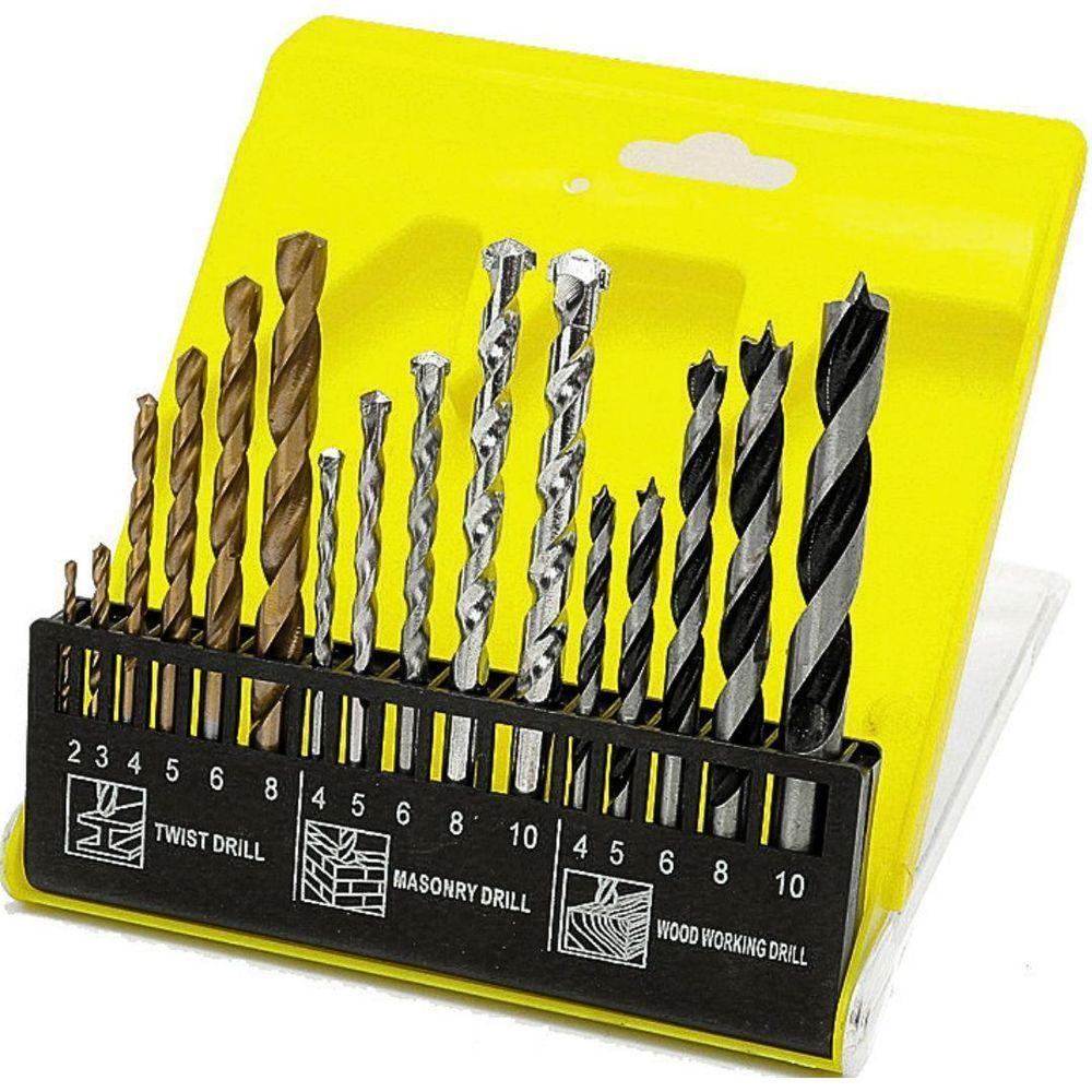 Jogo Brocas Madeira Concreto Metal 16 Pçs - 1