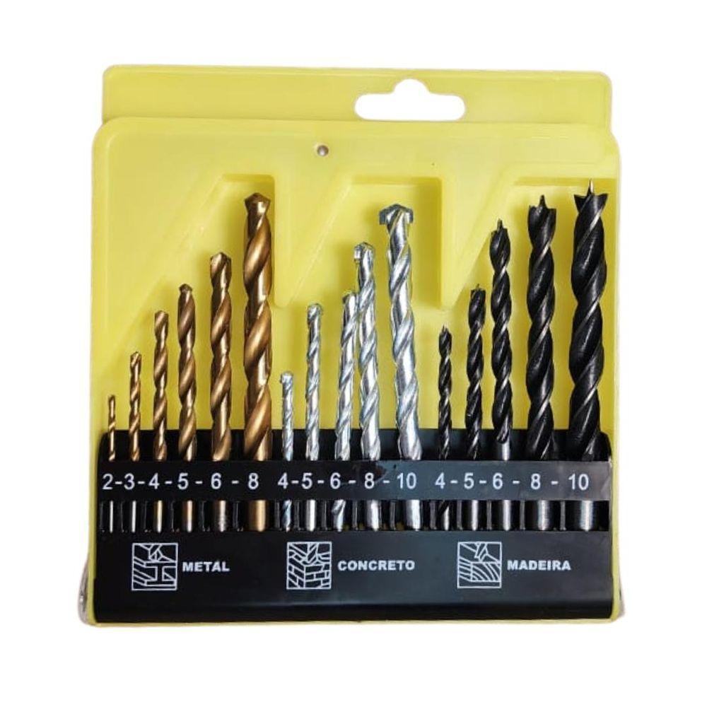 Jogo Brocas Madeira Concreto Metal 16 Pçs - 6