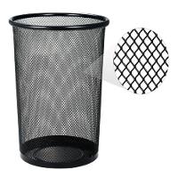 Lixeira Escritorio Cesto Metal Aramado Grande 12 Litros Cor:preto - 3