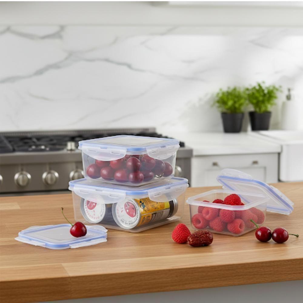 Kit 3 Potes Hermeticos Profissional Freezer Ao Microondas - 5