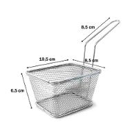 Mini Cesto Frituras Inox Batata Frita Rustica Frango Servir - 6