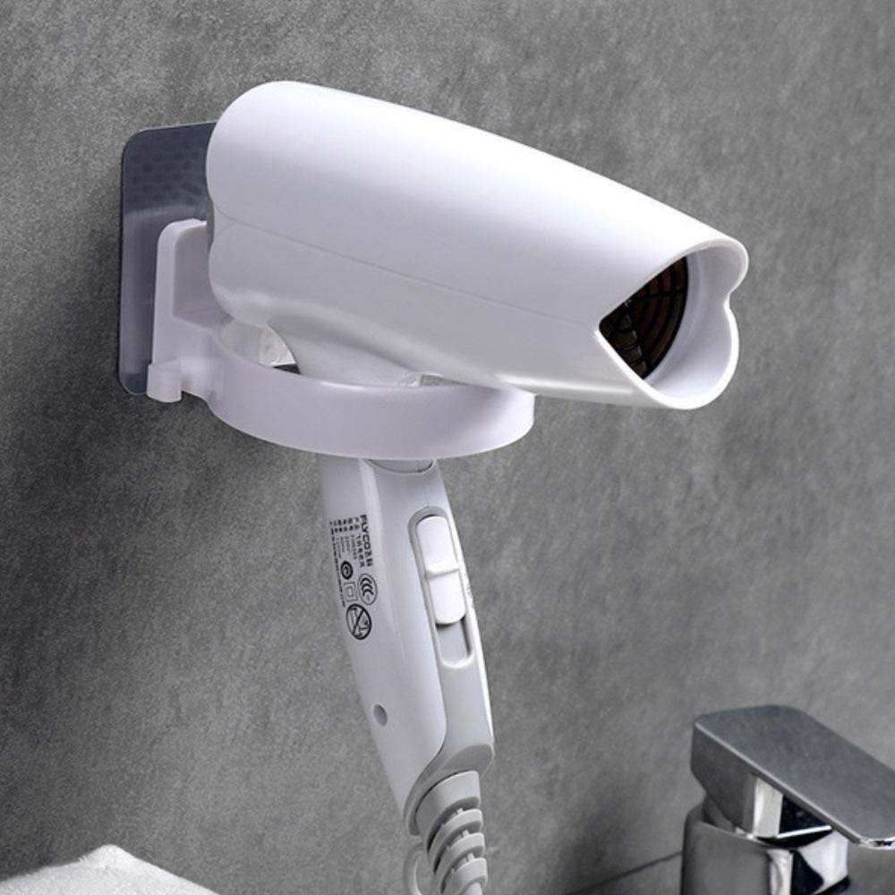 Suporte Secador Cabelo Sem Furo Organizador Fios Adesivo - 2