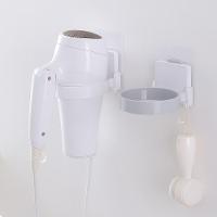 Suporte Secador Cabelo Sem Furo Organizador Fios Adesivo - 5