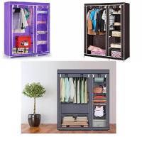 Guarda Roupa Portatil Duplo 4 Prateleiras Sapateira Cor:vermelho