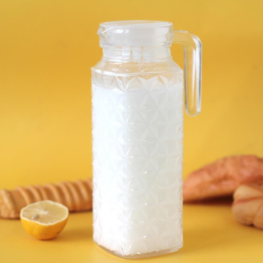 Jarra Vidro 1 Litro Diamond Tampa Suqueira Cristal Suco - 8