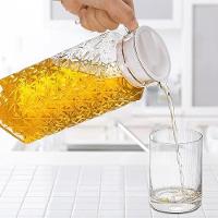 Jarra Vidro 1 Litro Diamond Tampa Suqueira Cristal Suco - 3