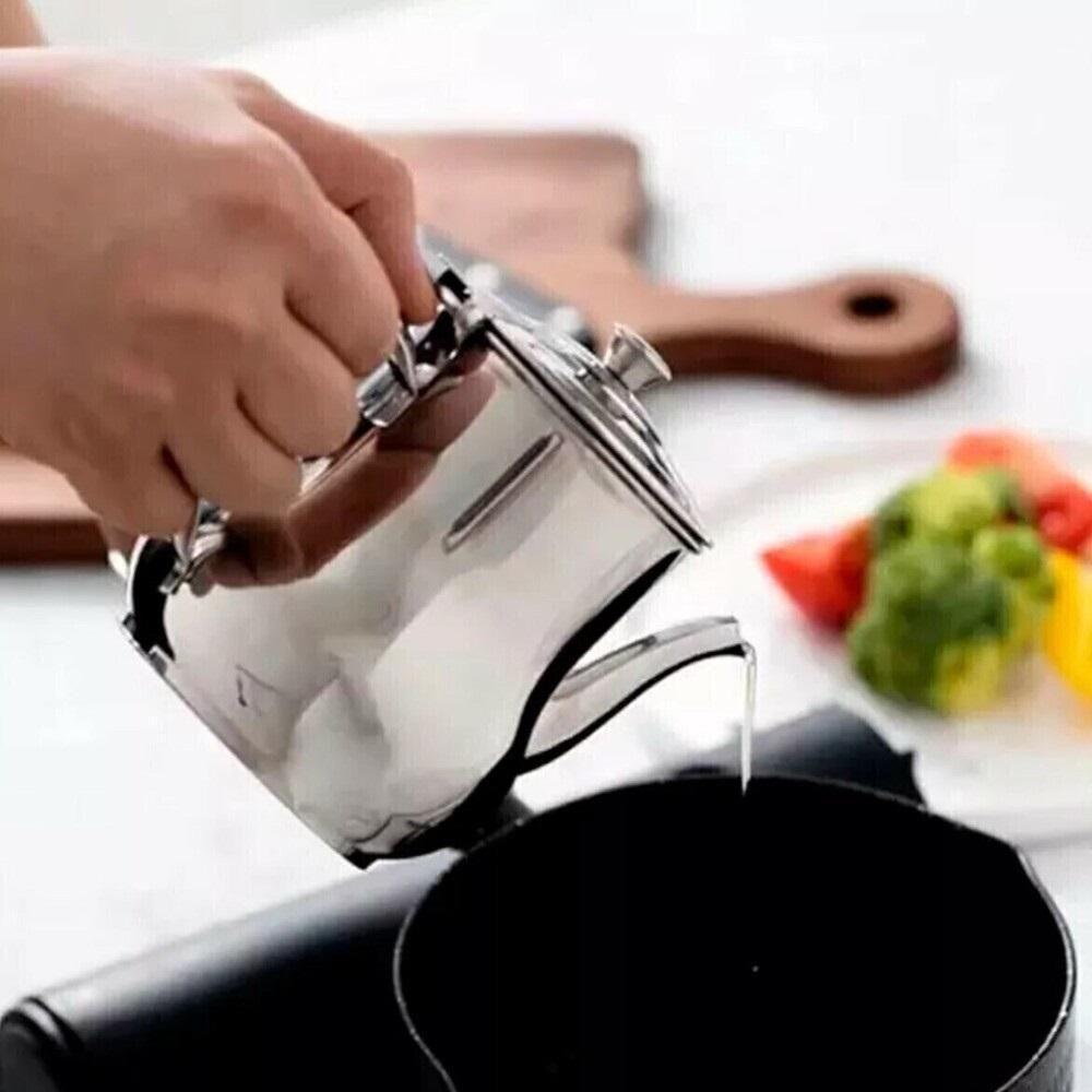 Bule Inox 280ml Cafe Cha Leite Agua Quente Oleo Leiteira - 4