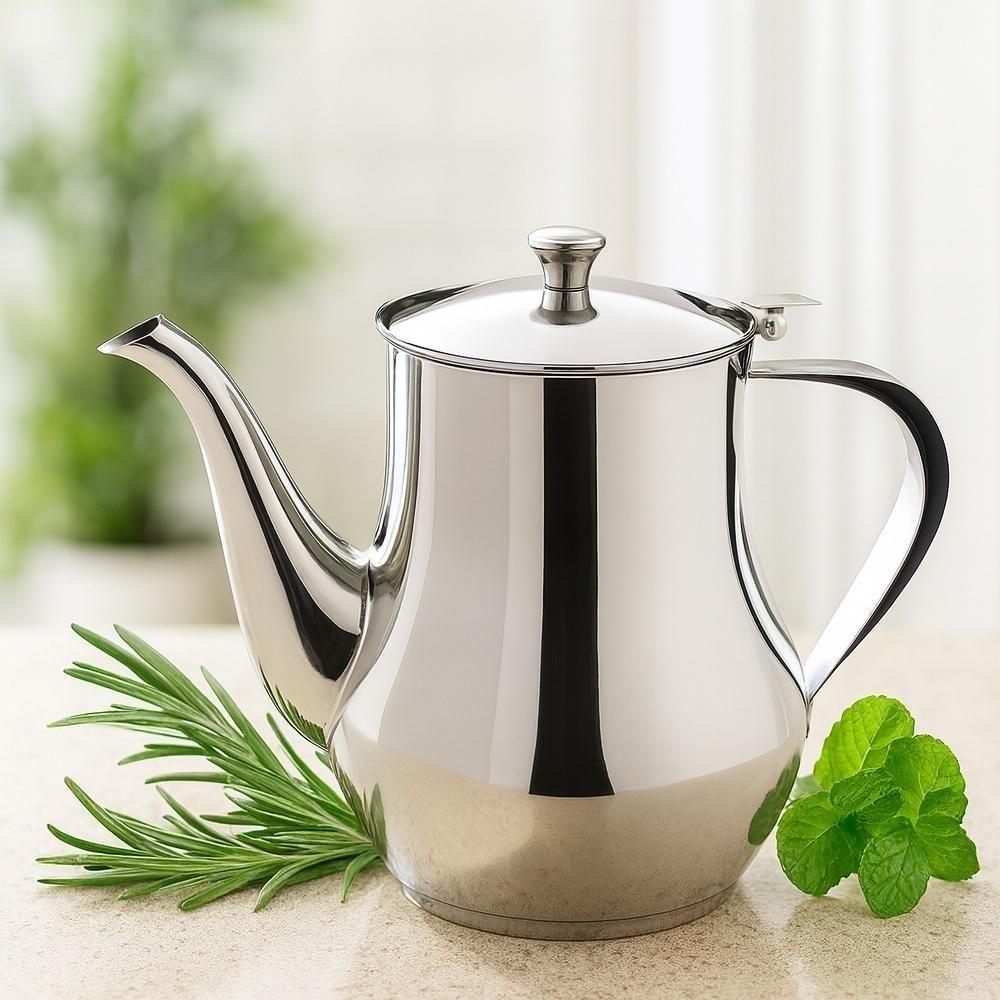 Bule Inox 280ml Cafe Cha Leite Agua Quente Oleo Leiteira - 6