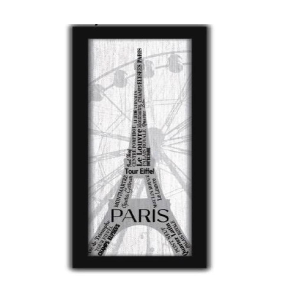 Quadro Decorativo Paris Torre Eiffel Frases França 60cm - 1