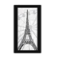 Quadro Decorativo Paris Torre Eiffel Frases França 60cm - 1