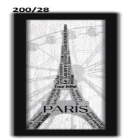 Quadro Decorativo Paris Torre Eiffel Frases França 60cm - 2
