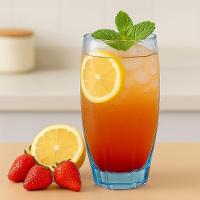 Kit Copos Azul Vidro Jogo 3 Tacas Diamond 365ml Grande Alta - 2