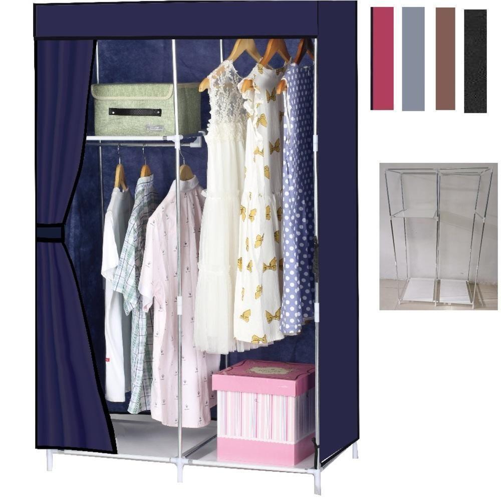 Guarda Roupa Portatil Cabideiro Prateleira Sapateira Cor:preto - 2