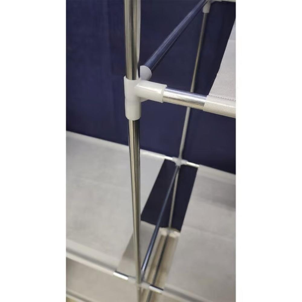 Guarda Roupa Portatil Cabideiro Prateleira Sapateira Cor:preto - 3