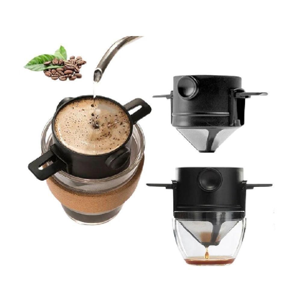 Coador Cafe Filtro Inox Portatil Mini Retratil Individual - 2