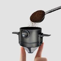 Coador Cafe Filtro Inox Portatil Mini Retratil Individual