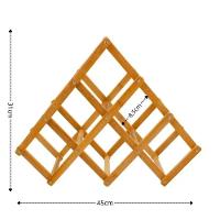 Adega Retratil Rack Vinhos Madeira Suporte Porta 6 Garrafas - 8