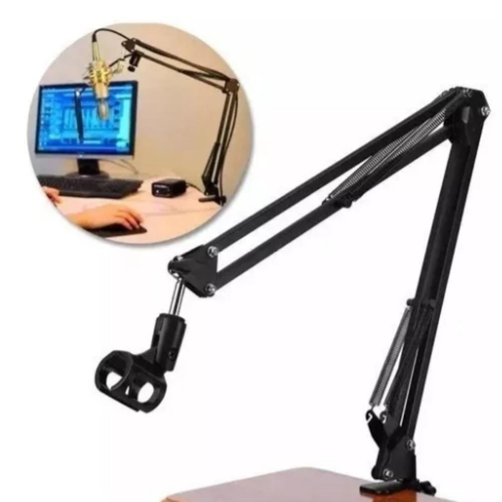 Suporte Microfone Articulado Mesa Braco Profissional - 4