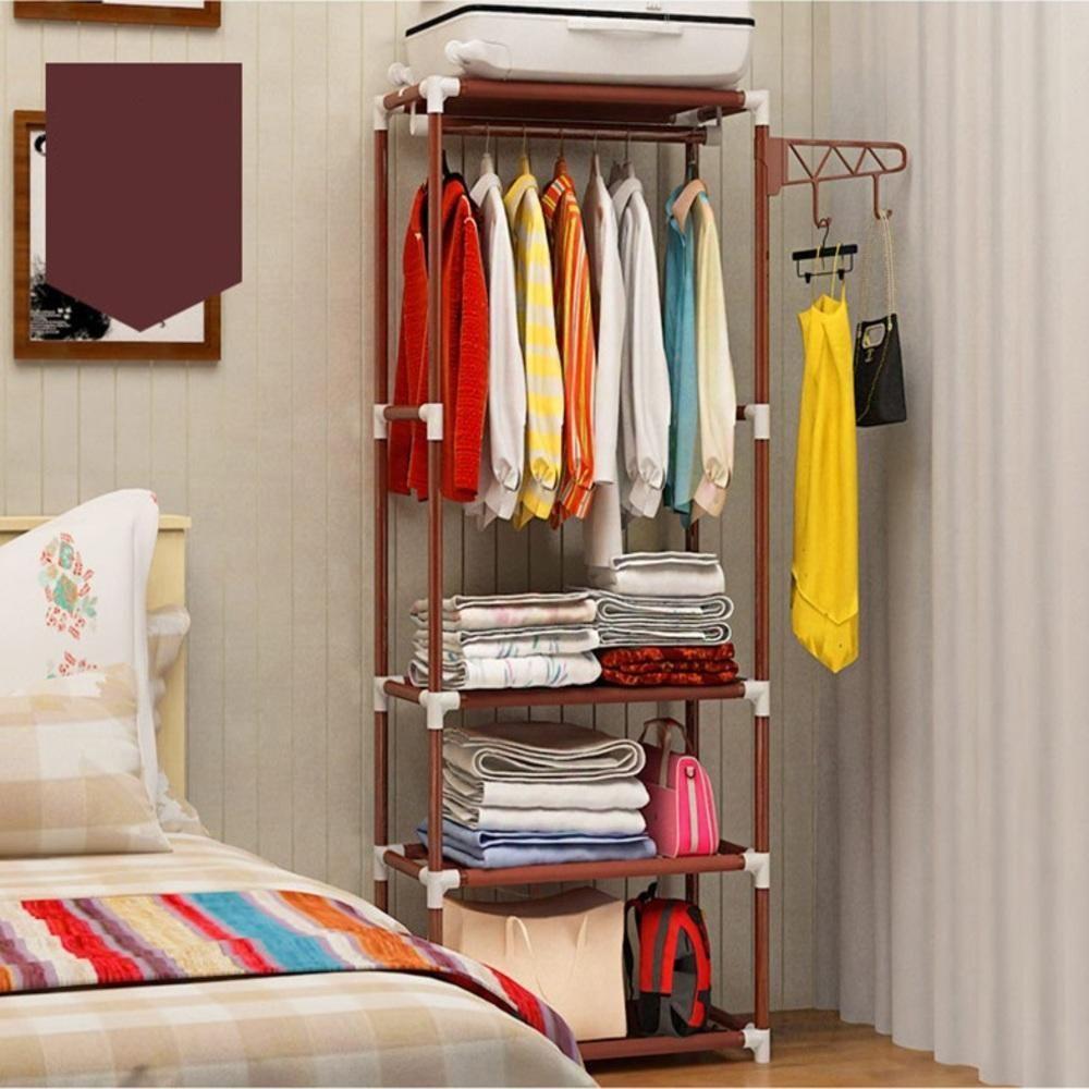 Guarda Roupa Portatil Arara Roupas Cabideiro 3 Prateleiras - 6