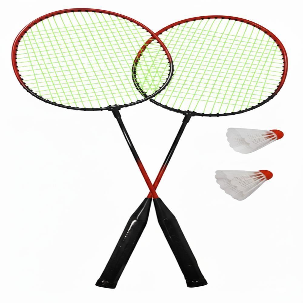 Kit Badminton 2 Raquetes Peteca Jogo Frescobol Raqueteira - 2