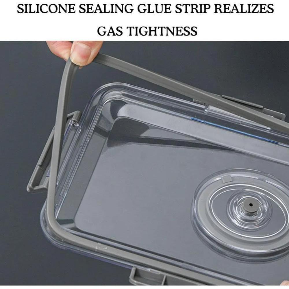 Pote Hermetico Profissional Com Bomba Vacuo Succao Vasilha - 5