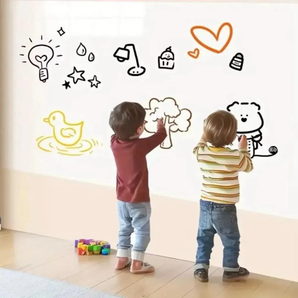 Adesivo Lousa Quadro Branco Papel Parede Fosco Escrever - 4