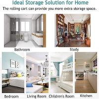 Carrinho Multiuso:3 Cesto Vazado Organizador Dobravel - 5