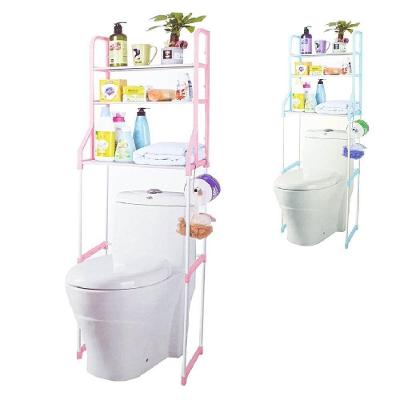 Estante Banheiro Lavanderia Organizador Vaso Sanitario Cor:rosa